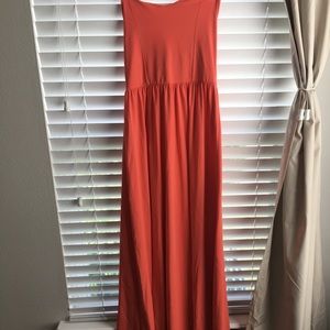 Asos coral maxi dress